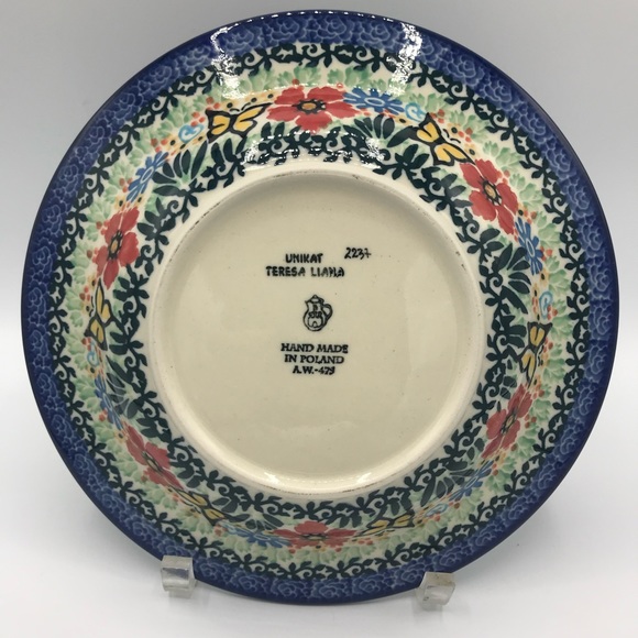 Polish Pottery Unikat 2297 Soup Salad Pasta Bowl - Picture 2 of 6